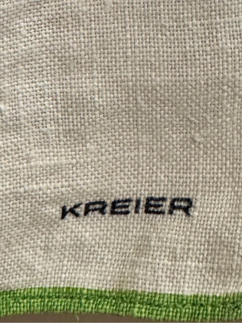 Vintage 1970s KREIER Switzerland Signed Linen Mod Girl Wall Hanging/Tea Towel